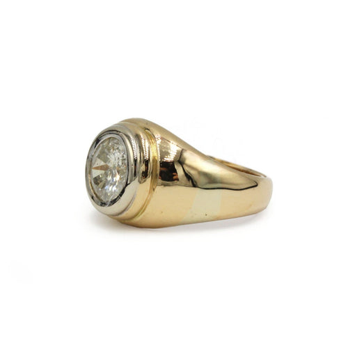 Bague 55 Bague en or jaune 750 - Diamant 2,50 carats 58 Facettes 1397