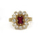 Bague 61 Bague en or jaune 750 avec diamants et rubis 58 Facettes 1361