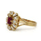 Bague 61 Bague en or jaune 750 avec diamants et rubis 58 Facettes 1361