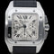 Montre Cartier Santos 100 XL - Montre chronographe automatique en acier 58 Facettes MT46655