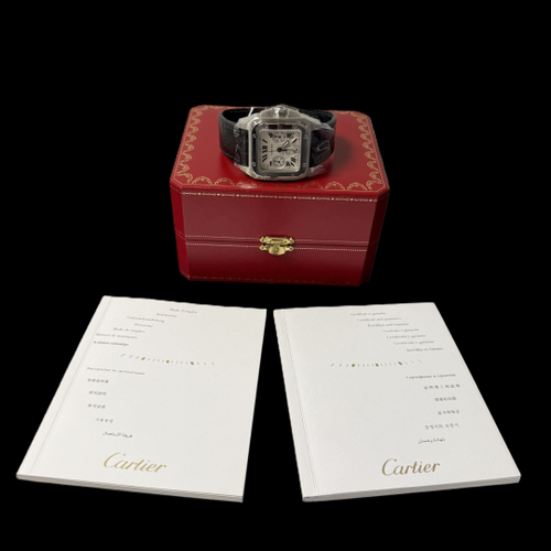 Montre Cartier Santos 100 XL - Montre chronographe automatique en acier 58 Facettes MT46655