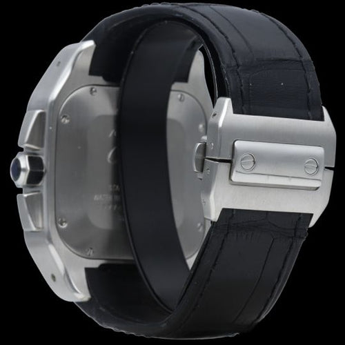 Montre Cartier Santos 100 XL - Montre chronographe automatique en acier 58 Facettes MT46655