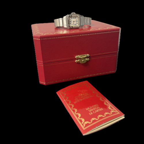 Montre Cartier Santos Galbée PM - Montre femme en acier quartz 58 Facettes MT46675