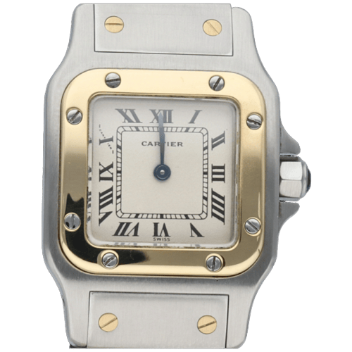 Montre Cartier Santos Galbée - Montre en or jaune et acier 58 Facettes MT46681