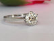 Bague 54 Bague de fiançailles solitaire - Or blanc 14 ct et diamant 1,24 ct 58 Facettes ring