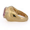 Bague 53 Bague vintage en or jaune 18 ct avec tourmaline 58 Facettes AN609 (00719)