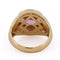 Bague 53 Bague vintage en or jaune 18 ct avec tourmaline 58 Facettes AN609 (00719)