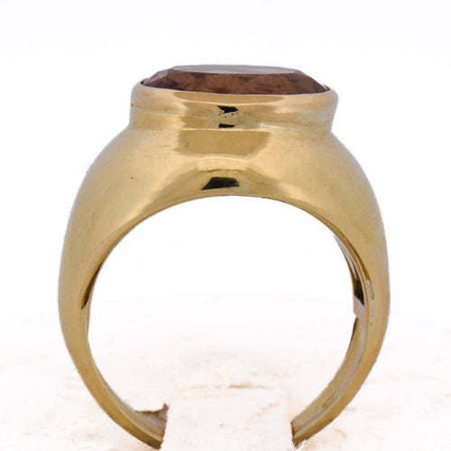 Bague 53 Bague vintage en or jaune 18 ct avec tourmaline 58 Facettes AN609 (00719)