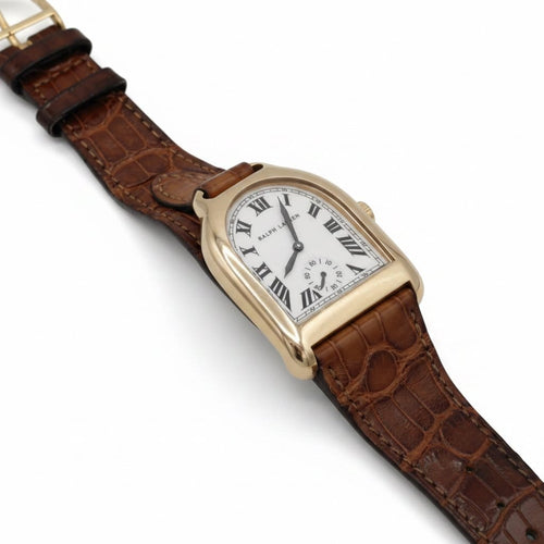 Montre Ralph Lauren Stirrup - Montre moyen modèle en or rose 18 carats 58 Facettes Stirrup