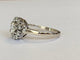 Bague 53 Bague rosette vintage en or blanc 14 ct avec diamants 0,83 ct 58 Facettes ring
