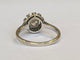 Bague 53 Bague rosette vintage en or blanc 14 ct avec diamants 0,83 ct 58 Facettes ring