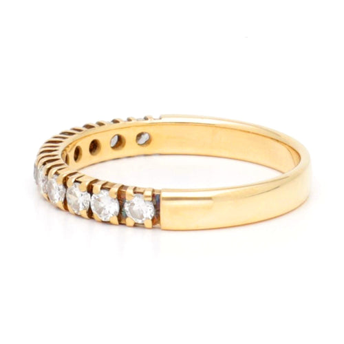 Bague 55 Bague alliance demi-éternité en or jaune 18k et diamants 58 Facettes F4F9F5C58E9D47AFB4EFE0FBC699E232
