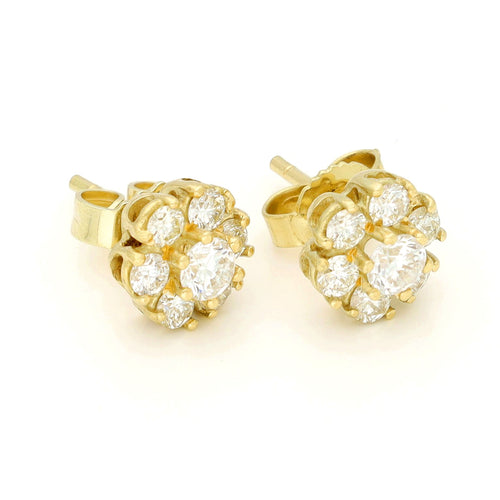 Boucles d'oreilles Boucles d’oreilles grappe en or jaune 14k et diamants 58 Facettes 1EF73EE882DE426382F433D7574988DB