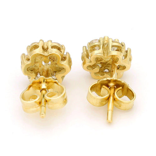 Boucles d'oreilles Boucles d’oreilles grappe en or jaune 14k et diamants 58 Facettes 1EF73EE882DE426382F433D7574988DB