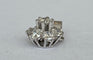 Pendentif Pendentif rosette en or blanc 14 ct et diamants 58 Facettes pendant