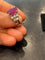 Bague en platine avec rubis 5,23 ct et diamants