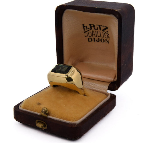 Bague 54 Bague vintage - Or 18 kt et tourmaline 58 Facettes AN605 (00819)