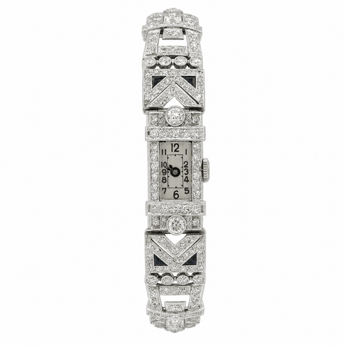 Montre Art déco - Montre femme en platine et diamants 58 Facettes 1.0001422/1