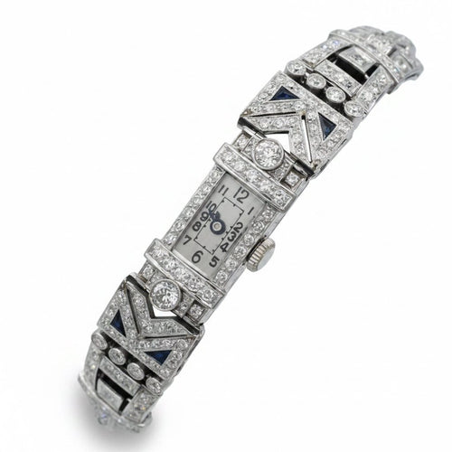 Montre Art déco - Montre femme en platine et diamants 58 Facettes 1.0001422/1