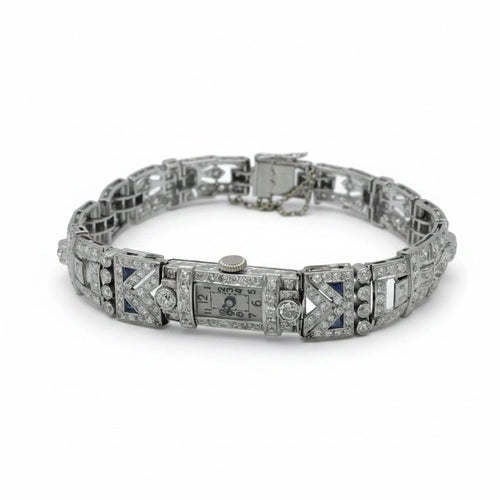 Montre Art déco - Montre femme en platine et diamants 58 Facettes 1.0001422/1
