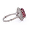 Bague 56 Bague en or blanc 18 ct avec morganite ovale et diamants 58 Facettes AN629 (00029)