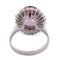 Bague 56 Bague en or blanc 18 ct avec morganite ovale et diamants 58 Facettes AN629 (00029)