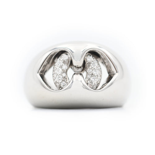 Bague 54 Bague Bulgari Abbraccio en or blanc et diamants 58 Facettes 22905