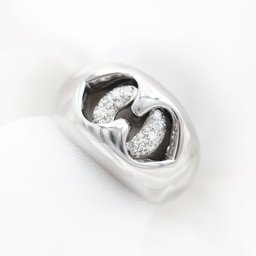 Bague 54 Bague Bulgari Abbraccio en or blanc et diamants 58 Facettes 22905