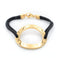 Bracelet Bracelet Bulgari en or jaune avec cordon noir 58 Facettes 22920