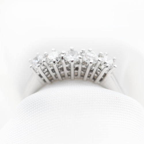 Bague Bague rivière en or blanc sertie de diamants de 0,50 ct 58 Facettes 22942