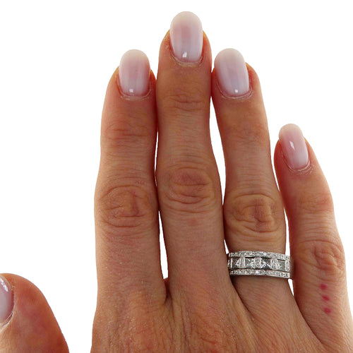 Bague 55 Bague alliance - Fedina en or blanc 18 kt avec diamants 58 Facettes G3939