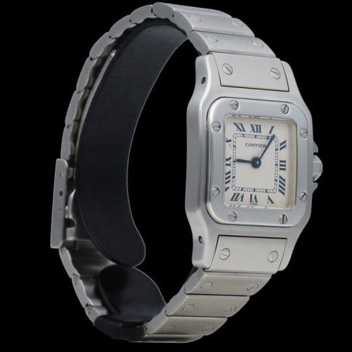 Montre Cartier Santos Galbée - Montre femme en acier, quartz 58 Facettes MT46679