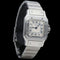 Montre Cartier Santos Galbée - Montre femme en acier, quartz 58 Facettes MT46679