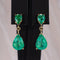 Boucles d'oreilles Boucles d'oreilles pendantes en or jaune 14 ct et émeraudes naturelles 58 Facettes E002