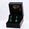 Boucles d'oreilles Boucles d'oreilles pendantes en or jaune 14 ct et émeraudes naturelles 58 Facettes E002