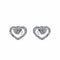Boucles d'oreilles Boucles d’oreilles cœur en or blanc et diamants 58 Facettes P1L9