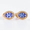 Boucles d'oreilles Boucles d'oreilles - Tanzanites et diamants en or jaune 18 kt 58 Facettes E005