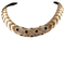 Collier Van Cleef & Arpels - Collier ras-de-cou rigide vintage en or jaune et diamants onyx 58 Facettes 2.19406-1