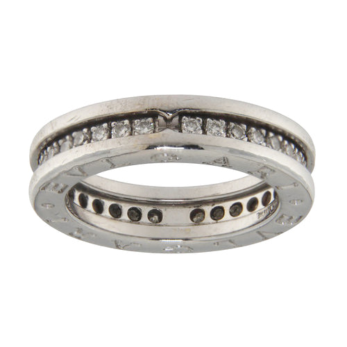 Bague 57 Bvlgari - Bague eternity en or blanc avec diamants taille brillant 58 Facettes G3940