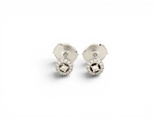 Boucles d'oreilles Messika Joy XS - Boucles d'oreilles en or blanc 18k et diamants 0,15 ct 58 Facettes 274722