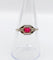 Bague 56.5 Bague Art déco en or blanc 18k avec pierre rouge 58 Facettes A07130