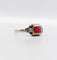 Bague 56.5 Bague Art déco en or blanc 18k avec pierre rouge 58 Facettes A07130