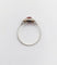 Bague 56.5 Bague Art déco en or blanc 18k avec pierre rouge 58 Facettes A07130
