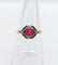 Bague 55.5 Bague Art déco en or 18k et verre rouge 58 Facettes A07132