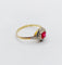 Bague 55.5 Bague Art déco en or jaune 18k et verre rouge (vers 1920) 58 Facettes A07132