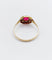 Bague 55.5 Bague Art déco en or jaune 18k et verre rouge (vers 1920) 58 Facettes A07132