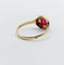 Bague 55.5 Bague Art déco en or 18k et verre rouge 58 Facettes A07132