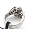 Bague 54 Bague bande en or blanc 18 ct avec diamants 58 Facettes 294/26 Z