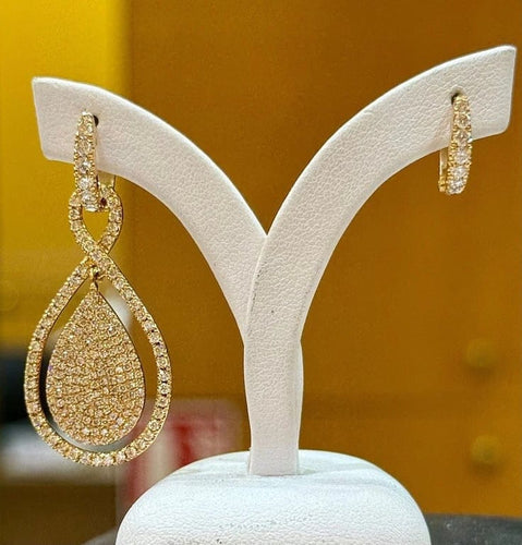 Boucles d'oreilles Edouard Nahum - Boucles d'oreilles modulables en or rose et diamants 58 Facettes en