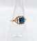Bague 52 Bague Art déco en or jaune 18k avec pierre bleue (circa 1920) 58 Facettes A07153